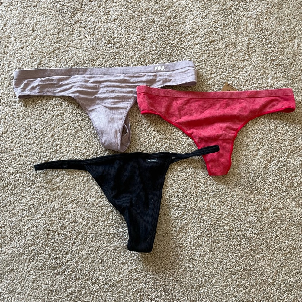 NWT Victoria’s Secret PINK Thong Underwear Size M